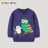 European Style Boys' Cartoon Embroidered Knit Pullover – New Autumn Collection