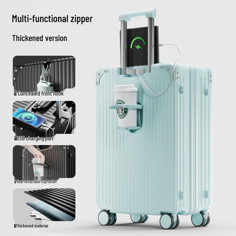 Multifunctional Hardshell Travel Suitcase with Lock