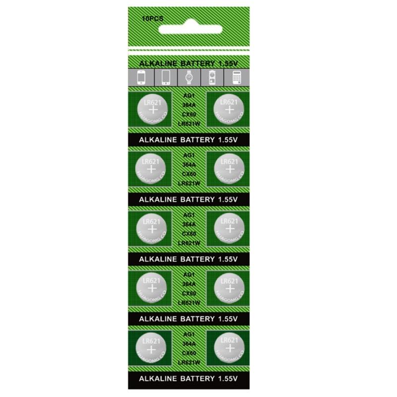 Pack Of 10pc/20pc AG1/364/LR621 High Capacity Alkaline Button Cell Batteries AG2/LR726/396 For Watches And Toys