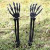 Halloween Realistic Skeleton Hand Ground Stake Light Up Foldable Reusable Halloween Bone Prop Cemetery Skeleton Hand Yard Decoration