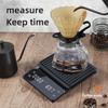 1 High-precision Battery-powered Kitchen Scale with Timer, ABS Material, Multi-functional Electronic Scale for Weighing Coffee, Roasting, Etc