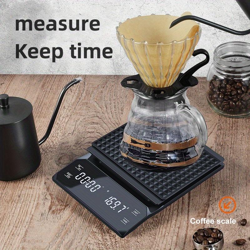 1 High-precision Battery-powered Kitchen Scale with Timer, ABS Material, Multi-functional Electronic Scale for Weighing Coffee, Roasting, Etc