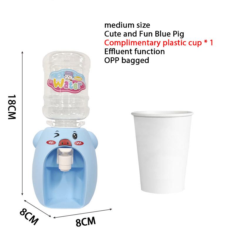 

Мини-детская игрушка с двойным диспенсером для воды с милым розовым, синим, холодной/теплой водой, соком, молоком, питьевой фонтанчиком, имитация кухонных игрушек