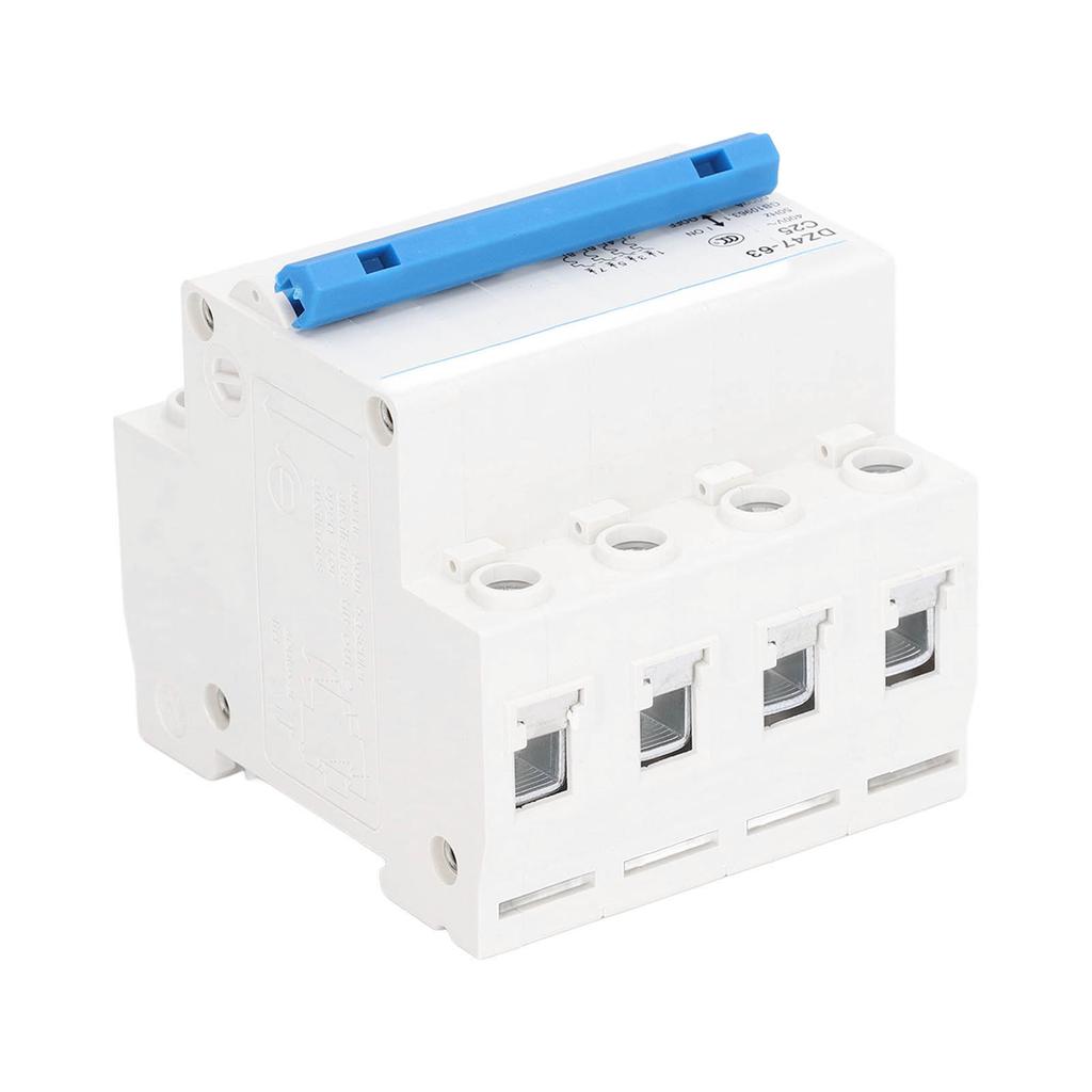 Miniature Circuit Breaker 4P Residual Current Isolator DIN Rail Mount AC 400V 25A