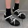 Designer High Heels Women's Round Head Cross Lace Strange Shoes Sports Style Silver Low Heels