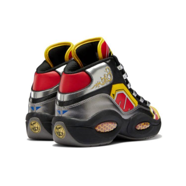Power Rangers x Reebok Question Mid Mod Bătălie Megazord! Pantofi bărbați Argintiu Negru Argintiu-Metalic GY0590