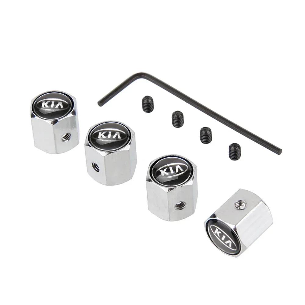 For KIA K3 K5 K7 Sportage Sorento Soul Optima Ceed Rio Soul Ceed Stinger Stonic Car Anti-theft Tire Caps Valve Cover Accessories