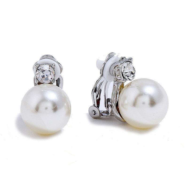 Korean Imitation Pearls Fake Piecring Ear Ring For Women Girl Trendy Clip Earrings Non Pierced Wedding Body Jewelry
