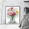 Partial Embroidery Eco-cotton Thread 14CT Printed Flower Cross Stitch