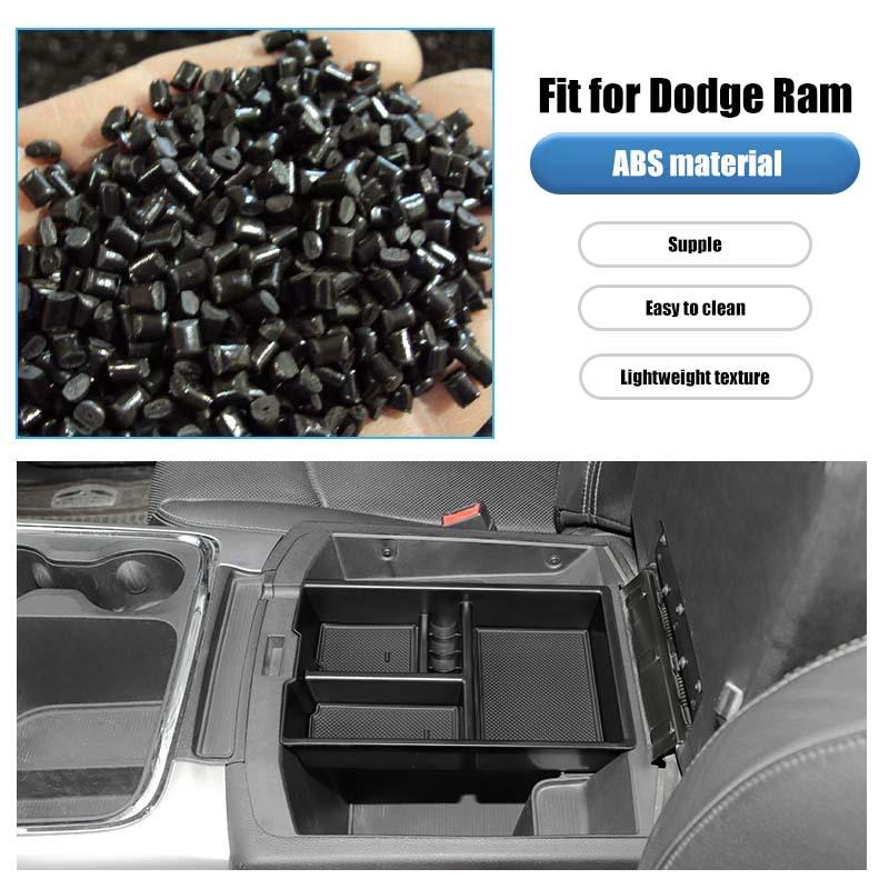 Fit For Dodge RAM 1500 2009-2018 Armrest Box Storage Box Organizer Container Stowing Tidying Accessories