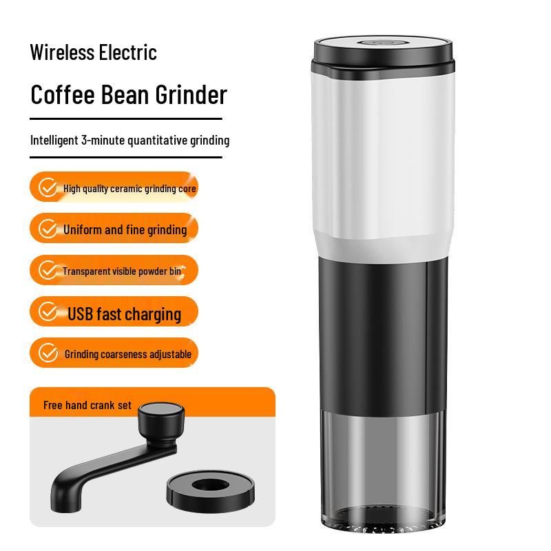 Portable Hand-Crank Electric Coffee Grinder for Home Use