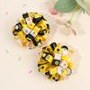 2Pcs New Ribbon Flower Hair Clips Rainbow-coloured Hydrangea Ponytail Holder Hairpins Girl Children's Kids Headwear Accessories