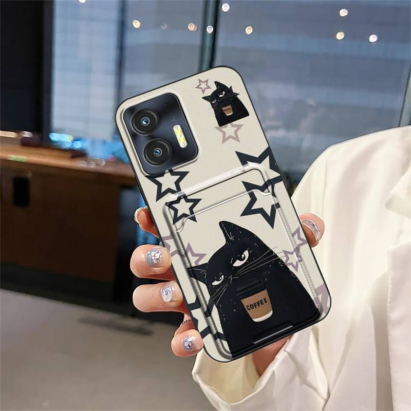 Card slot Anti-dust Phone Case For Oukitel C35/C36 Dirt-resistant TPU Cute Full wrap protective Soft case Shockproof