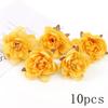 Orange Artificial Flowers Heads Silk Fake Flowers for Home Decor Party Marriage Wedding Decoration DIY Wreath Gifts Accessories