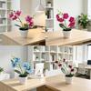 Butterfly Orchid Fake Flower Plant With Plastic Base For Home Decor And Wedding Centerpieces