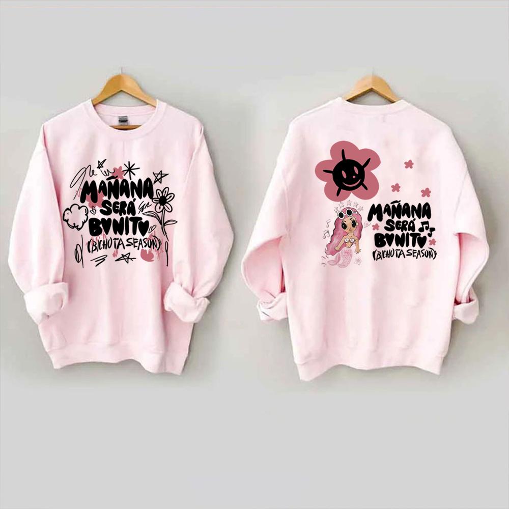 Unisex Cute Karol G Sweatshirt Karol G 2 Side Print Hoodie Mañana Será Bonito 2023 Concert Pullover Y2k 90s Retro Trendy Sweatshirts