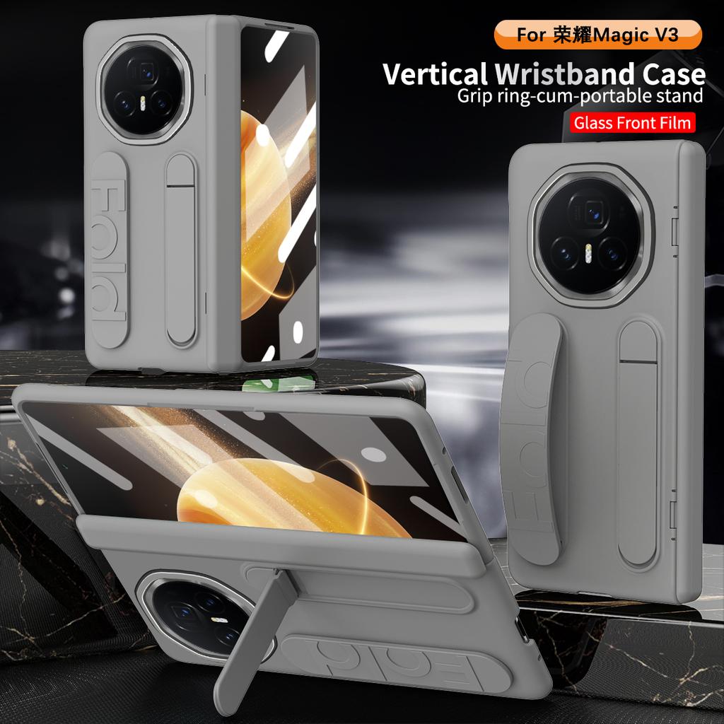 High-end Fashion Elasticity Wristband Bracket Hard Case For Honor Magic V6 V5 V3 VS3 Screen Integrated Flim Hinge Anti-drop Case