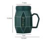 Nordic Style Simple Mug Ceramic Water Cup Mirror Cup Cover Mug Coffee Cup Milk Cup Large Capacity Drinking Cup