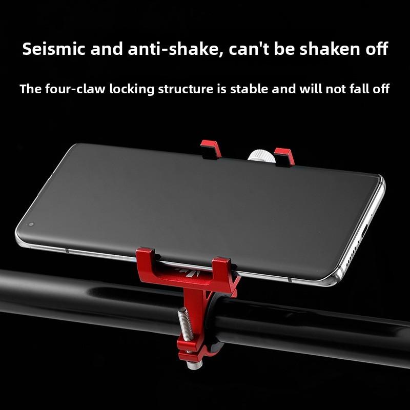Aluminum Alloy Bike Phone Holder With Antislip Fixation For Cycling Gps Devices