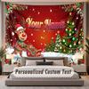 Christmas (310) Theme Personalized Tapestry Custom Name Text Wall Hanging Tapestry Home Background Decoration