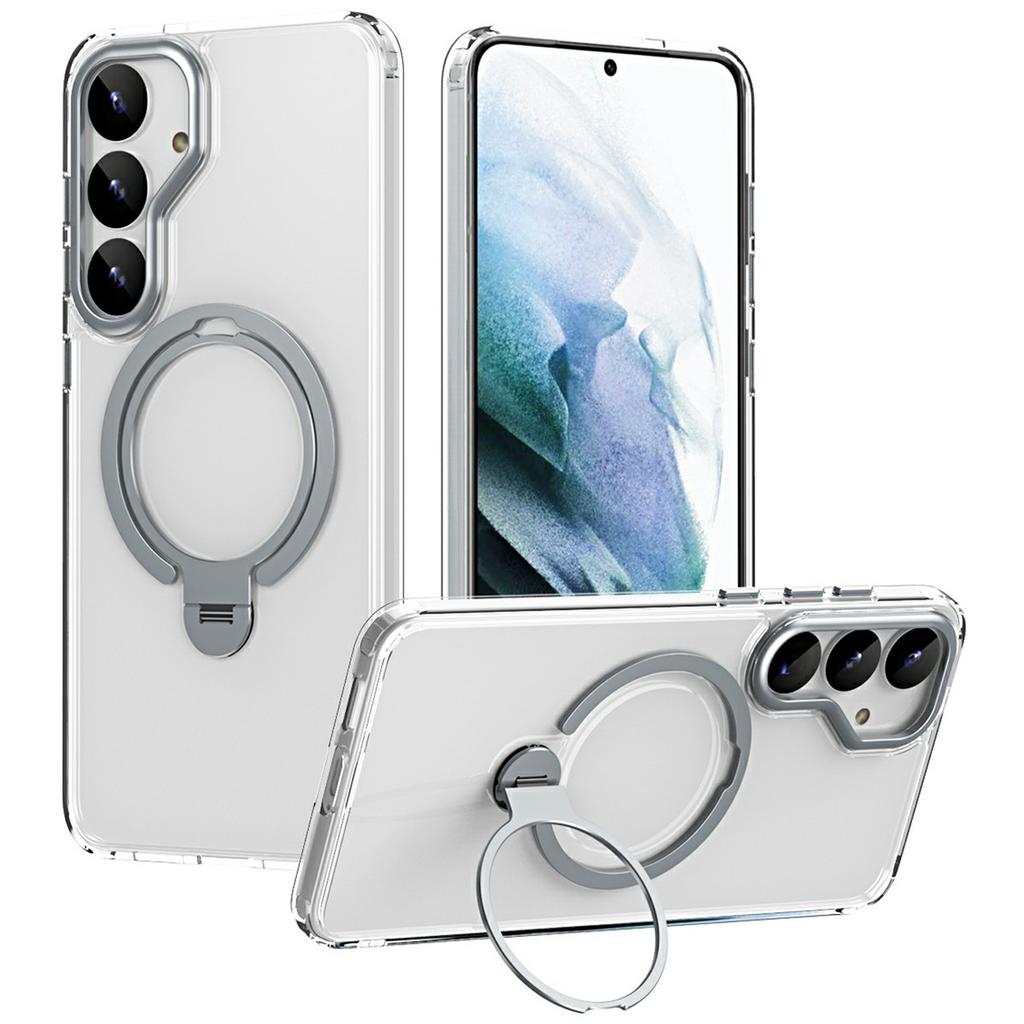 For Samsung Galaxy S25 Phone Case Compatible with MagSafe Kickstand Matte Back Cover