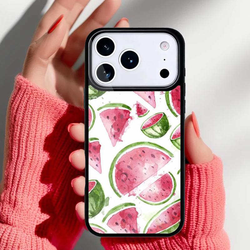 Watermelon Face - Cute Cartoon Phone Case for iPhone 17 Air 16e 15 14 13 Pro Max Back Cover for 12 11 Pro Coque