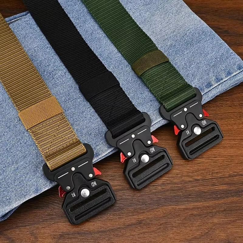6Colors Men's Belt Outdoor Multi Function Belt High Quality Canvas for Nylon Male Luxury Belts Women's Sports Jeans Belt Neutral Belts