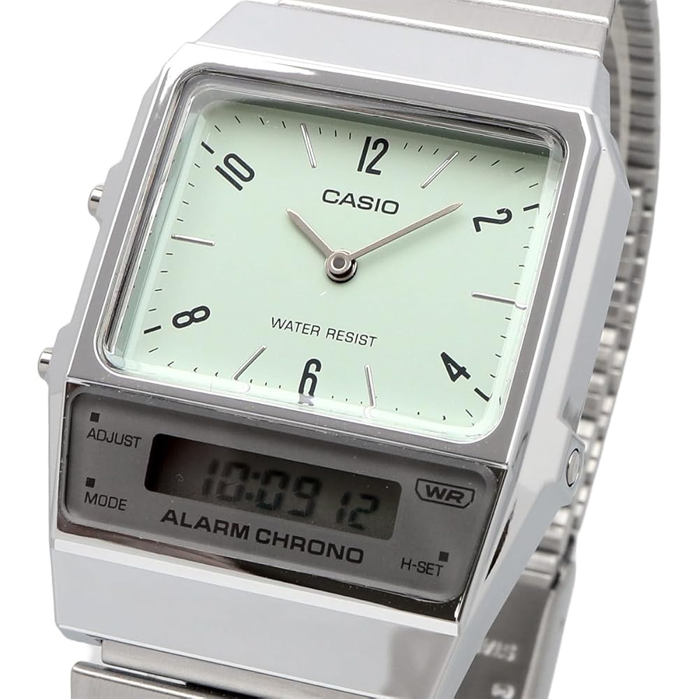 Casio Standard Analog-Digital Quartz Watch AQ-800E-3A Unisex Pale Green International Model