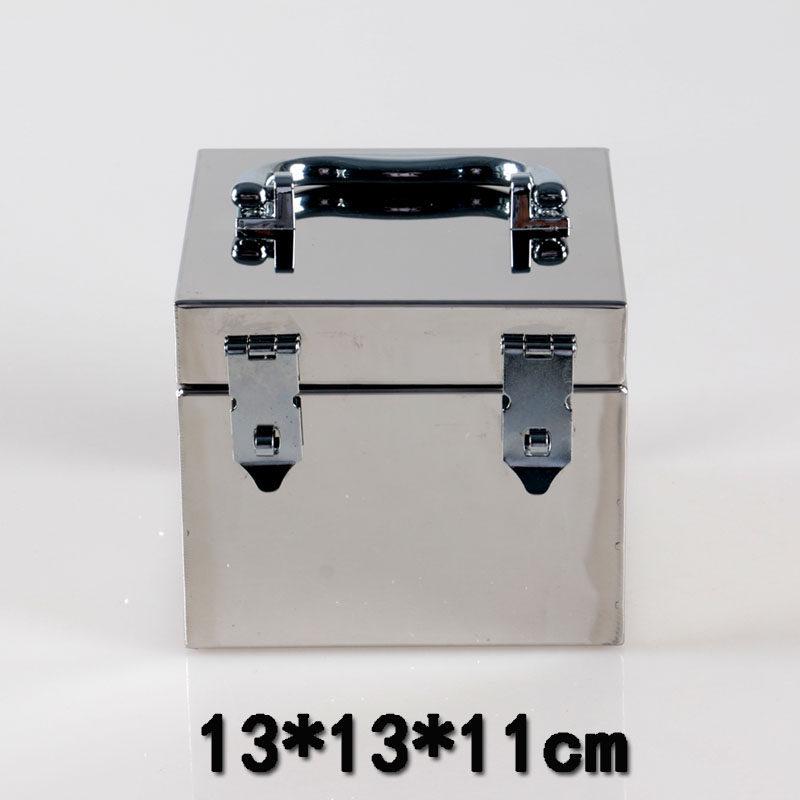 Dual-Lock Stainless Steel Confidential File Storage Box with Lid