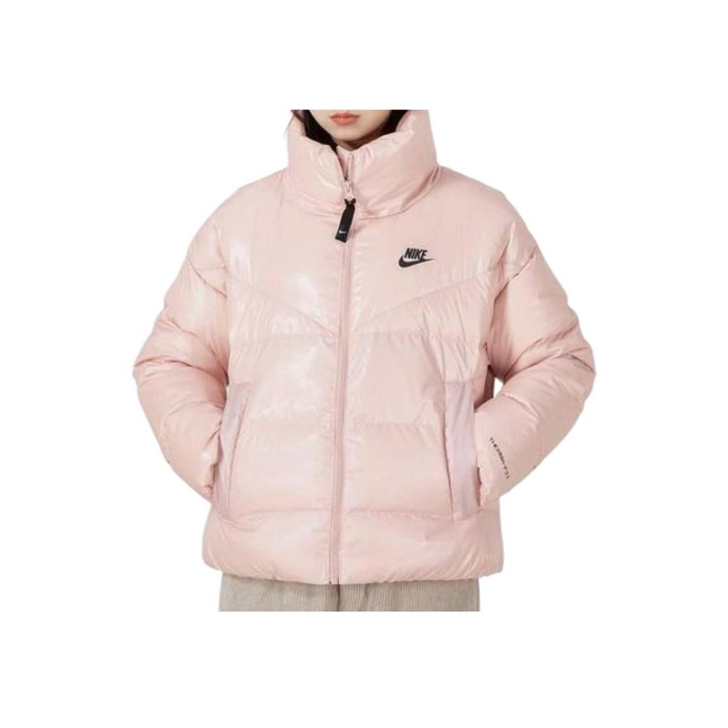 Nike Solid Color Straight-Cut Long Sleeve Down Jacket Women Outerwear Pink DH4080-601