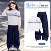 Moonkids Girls' Korean-Style Autumn Knitted Outfit Set
