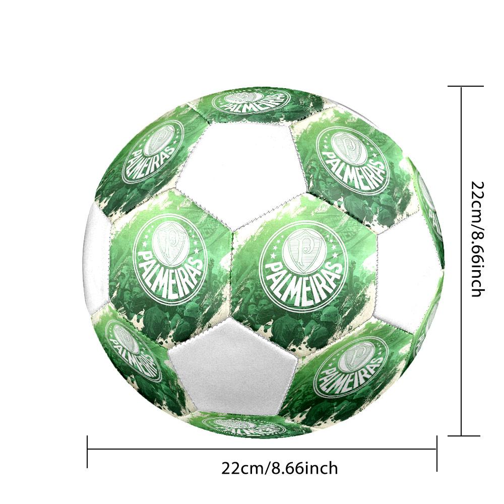 Palmeiras FC Size 5 Soccer Ball, Machine-Stitched PVC, Durable & High Bounce, All Ages Fit, fan merchandise, matches & outdoor use.