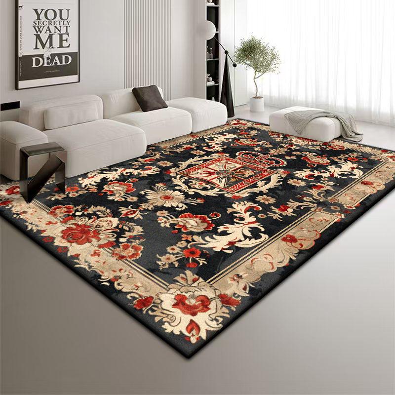 Persian Style Big Size Carpet Living Room Fluffy Antiskid Bedroom Decoration Rug Easy Clean Entrance Door Mat Machine Washable
