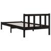 Solid Wood Bed Frame Without Mattress Black