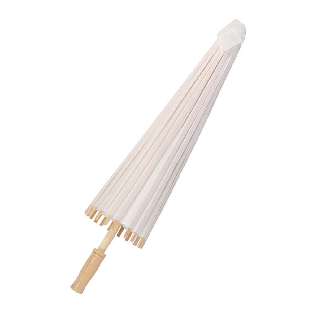 Klassische weiße Farbe DIY Papier Regenschirm Sonnenschirm Hochzeit Brautparty Deko Foto Requisite