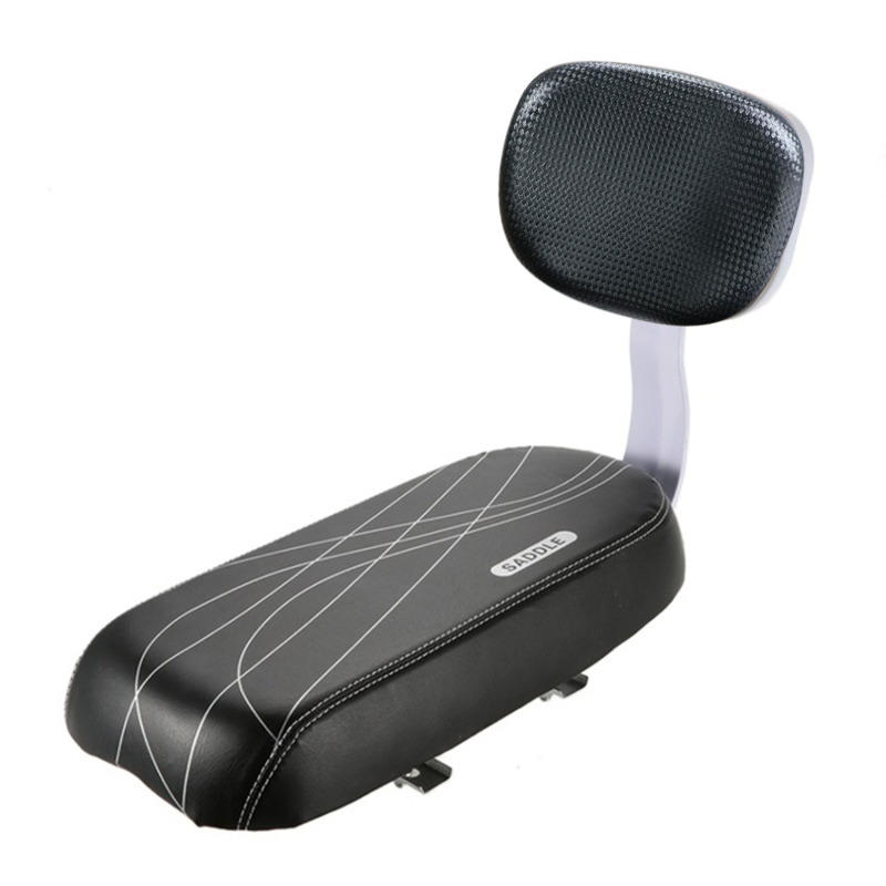 Comfortable Kids Bicycle Rear Seat with Backrest Children Self-driving soft cushion Passenger Seat Cushion