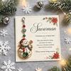 Stylish Key Holder for Women Christmas Keychain with Blessing Greeting Card, Vintage Metal Holiday Party Decoration Gift Charm Pendant, Bag Accessory,