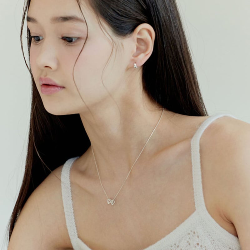 Murmur [925silver]Adorable Combi Ribbon Necklace