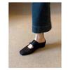 Women Women Summer Square Toe Double Buckle Wedge Heel Slip On Retro Breathable Outdoor Slides