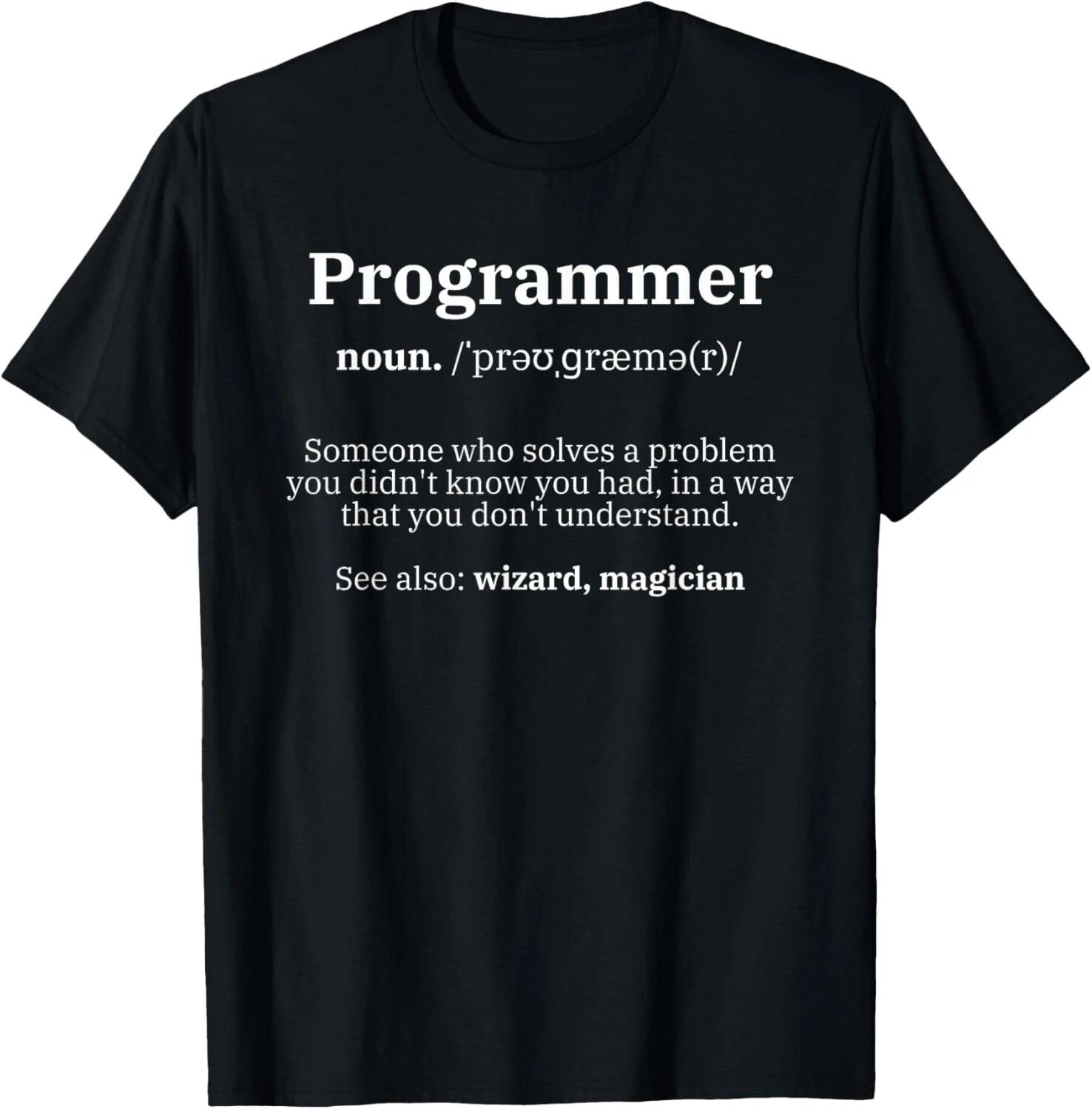 Definition Programmer Meaning - Computer Science _ Coding Gift Unisex T-Shirt L
