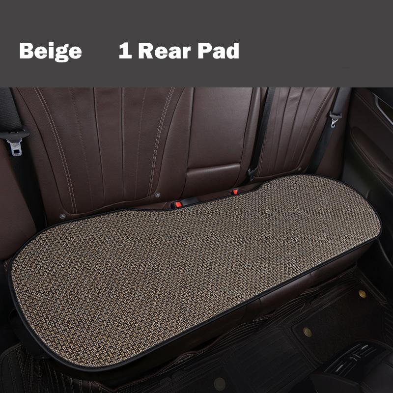 Flax Car Seat Cover Protector Linen Front Rear Back Cushion Protection Pad Mat With Storage Bag for Auto Interior Truck Suv Van