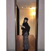 Kumikumi New Arrival Brown Pullover Long Sleeves Sweaters Women's Clothing Autumn Slimming Leopard Print Skirt Long Dress Two-piece Set