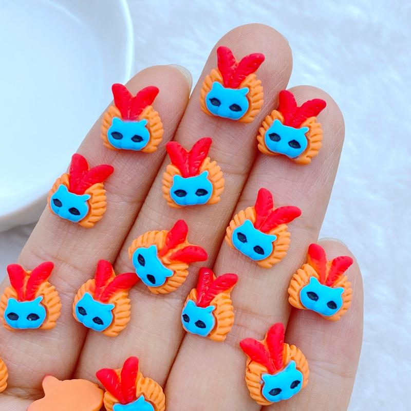 

30Pcs New Cute Resin Mini Halloween Animal Series Flat Back Manicure Parts Embellishments For Hair Bows Accessories