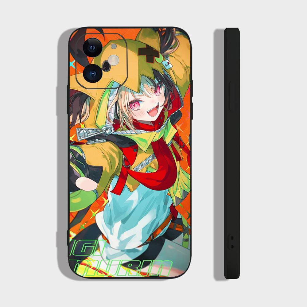 Gigi Murin Anime H-hololive Phone Case For IPhone 17 Air 16 15 14 13 Pro Max 11 12 Black Silicone Cover