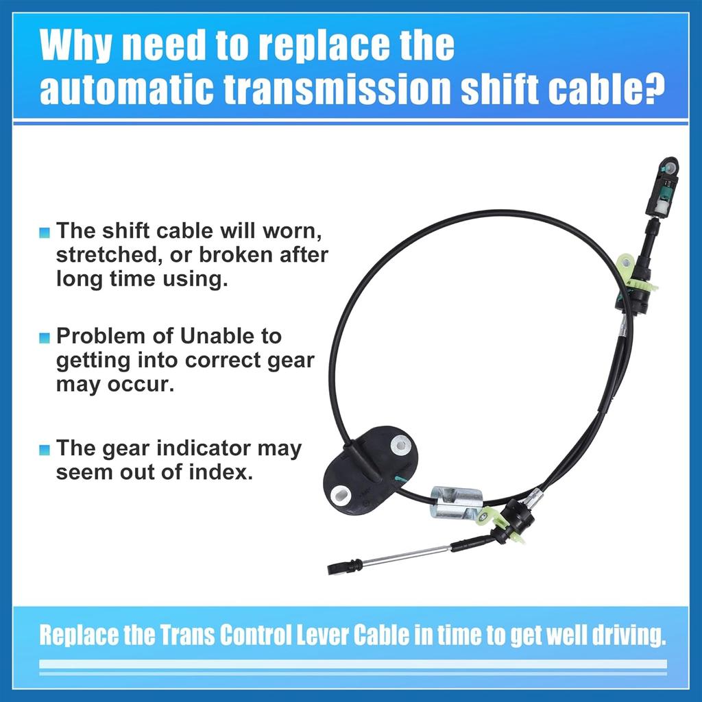 No.CJ5Z7E395A Automatic Transmission Gear Shifter Cable for Ford Escape 1.6L 2.0L 2.5L L4 2013-2016 Auto Trans Control Range Selector Lever Cable