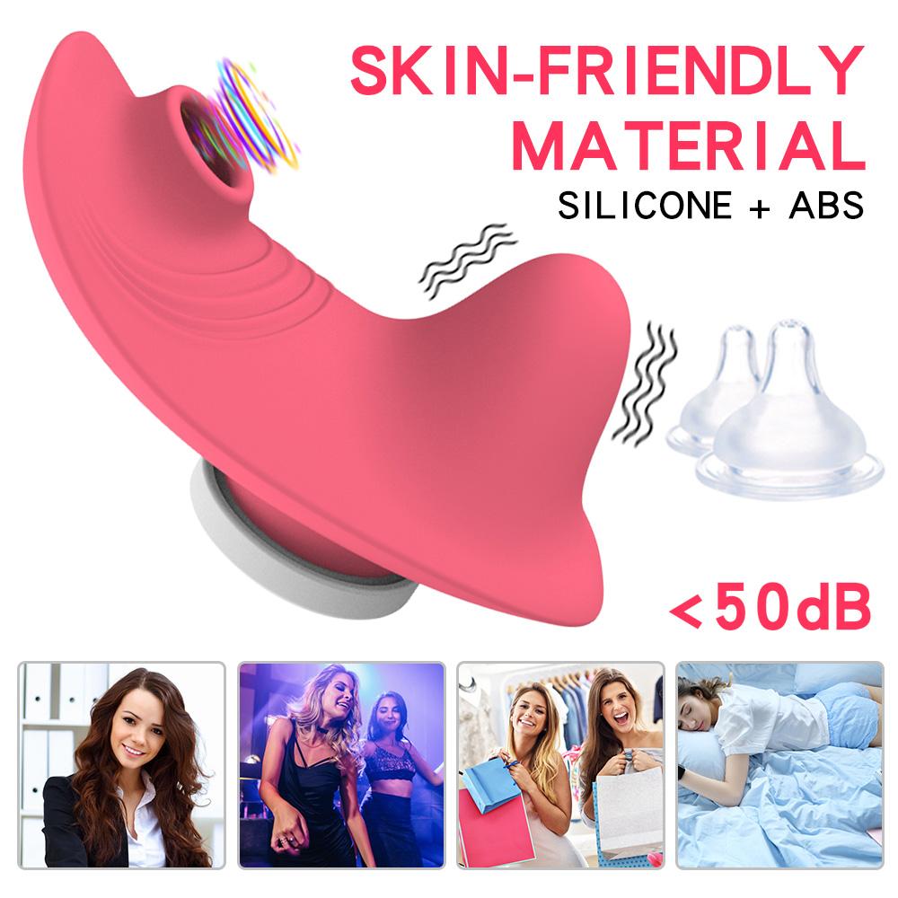 Mini ventoză de clitoris Vibrator de suge de clitoris pentru femei Telecomanda cu chiloți sexy Stimulator de clitoris Jucării sexuale pentru adulți