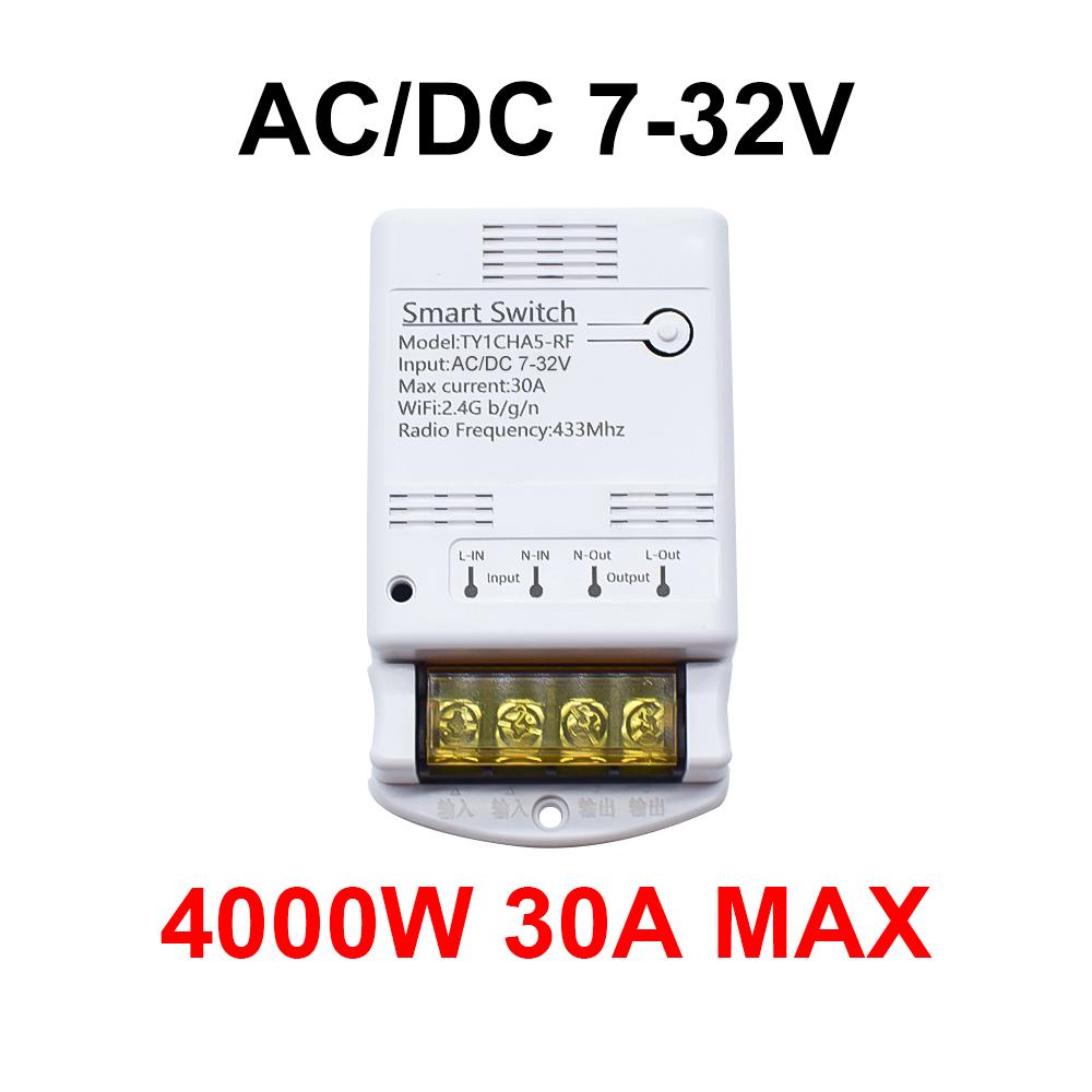 Wifi Smart Switch Home Automation Controller  Application to Light,Fan,Refrigerator Work With Alexa Google Home For Tuya AC DC 7-32V