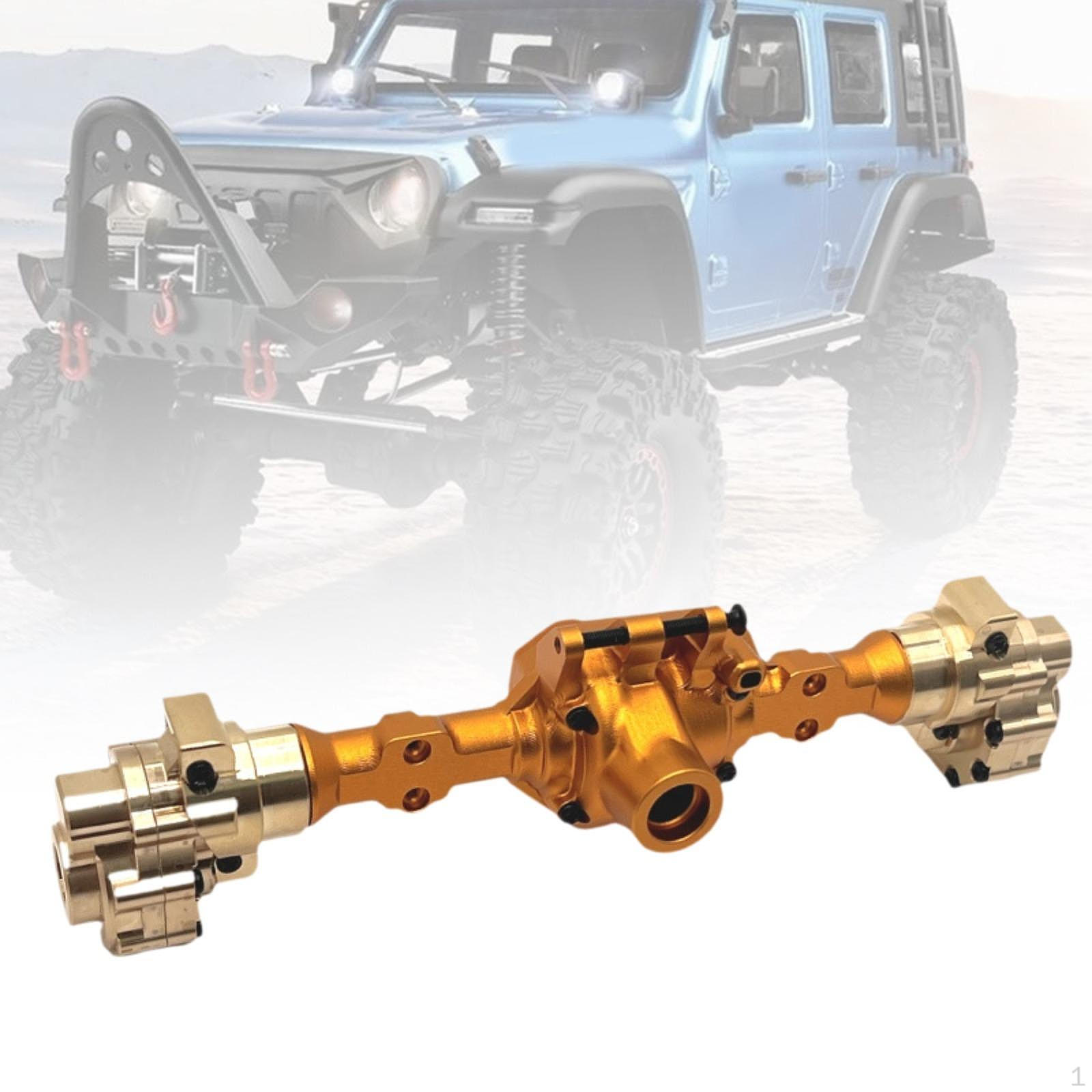 

1/10 Rear Axle Housing Shell Aluminum Alloy Replacement for Crawler Car золотий