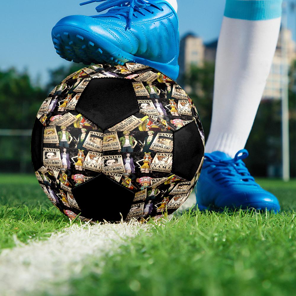 1pc Anime One Piece Football Soccer Ball Size 5 Indoor Soccer Ball Fashion Colorful  Backyard Game -Great For Sports Fans Gift HE54