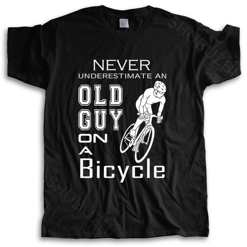 new arrived men t-shirt summer 6tn Mens Never Underestimate An Old Guy On A Bicycle many color tops fashion unisex tees